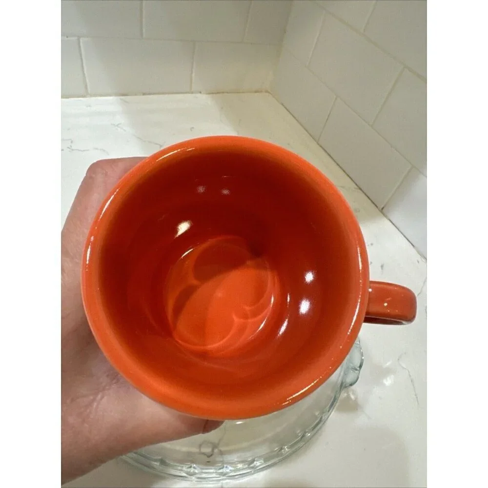 Fiestaware Persimmon Ring Handled Mug Fiesta Tom and Jerry Mug Retired Orange